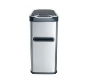 Ведро мусорное с ёршиком, сенсорное, внутр ведро, туалетная бумага, JAH-534, 7л (серебряный)